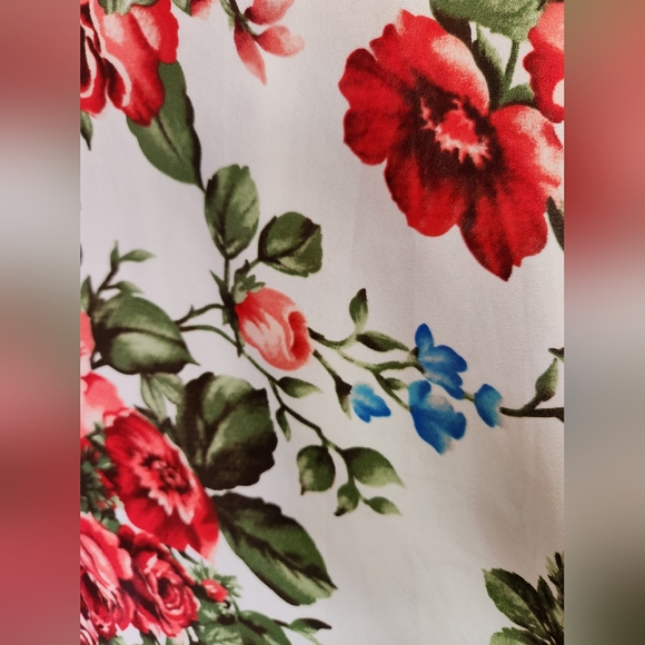 Womens White Floral Kimono - Picture 5 of 6